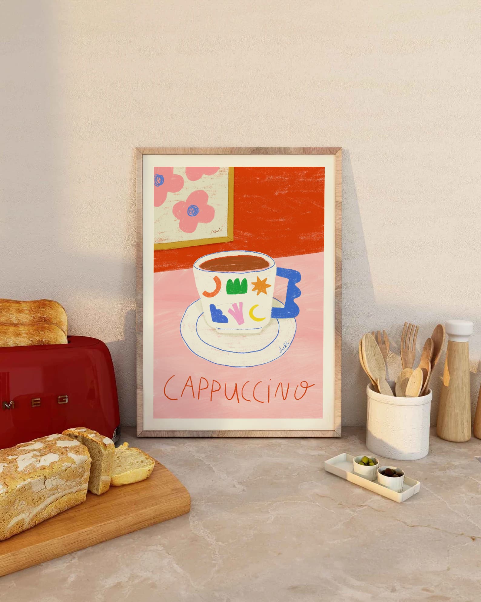 Cappuccino Art Print | Julieta Fama x decollective