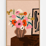 Flowers on sideboard