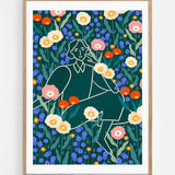 Line Lady with Florals