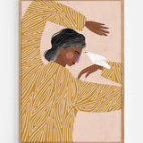 The woman with the bird