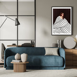 The woman with black and white stripes