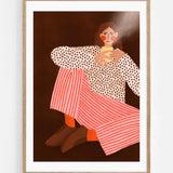The woman with the cup of tea