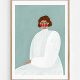 The woman with the white dress