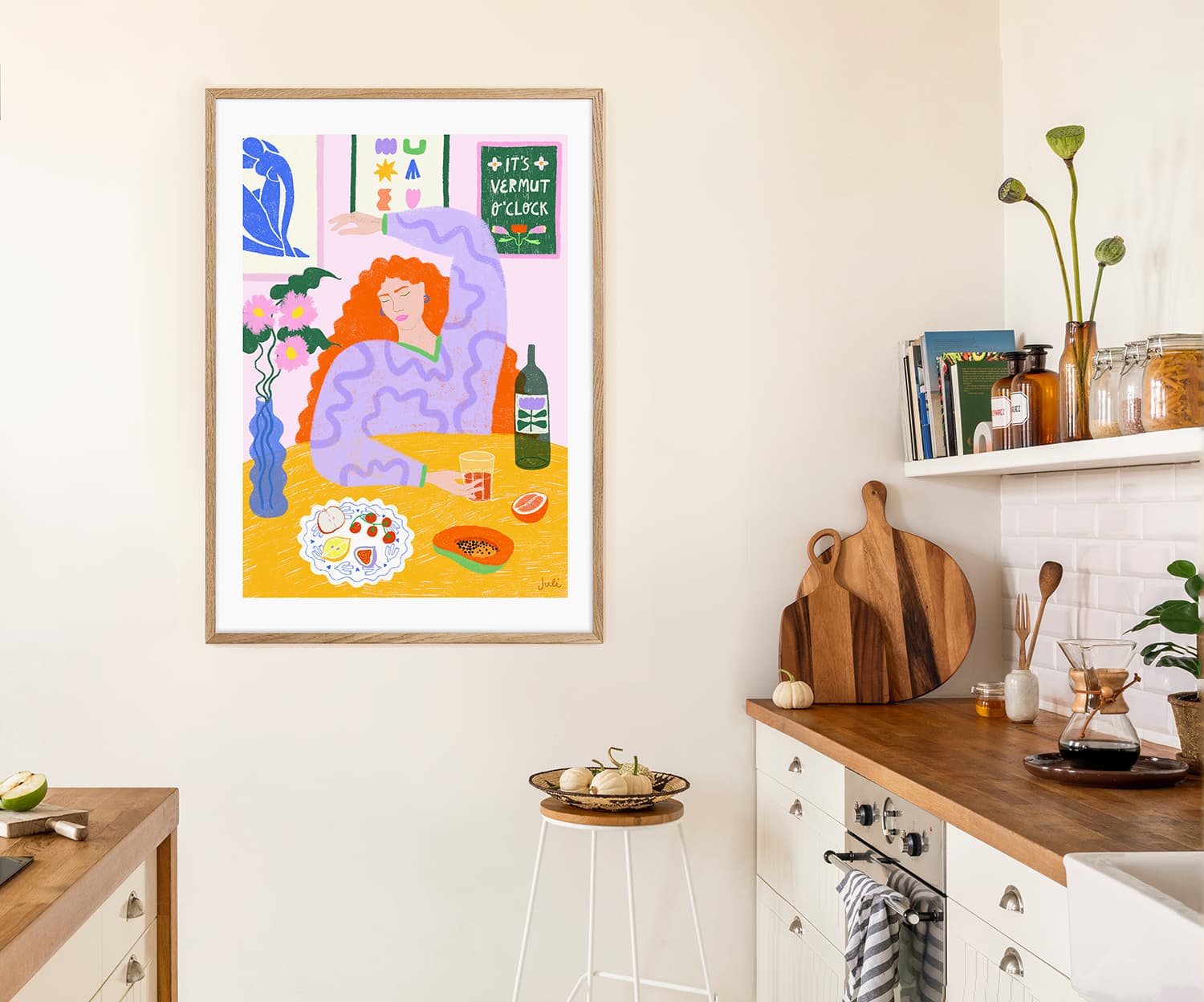 Vermut o'clock Art Print | Julieta Fama x decollective