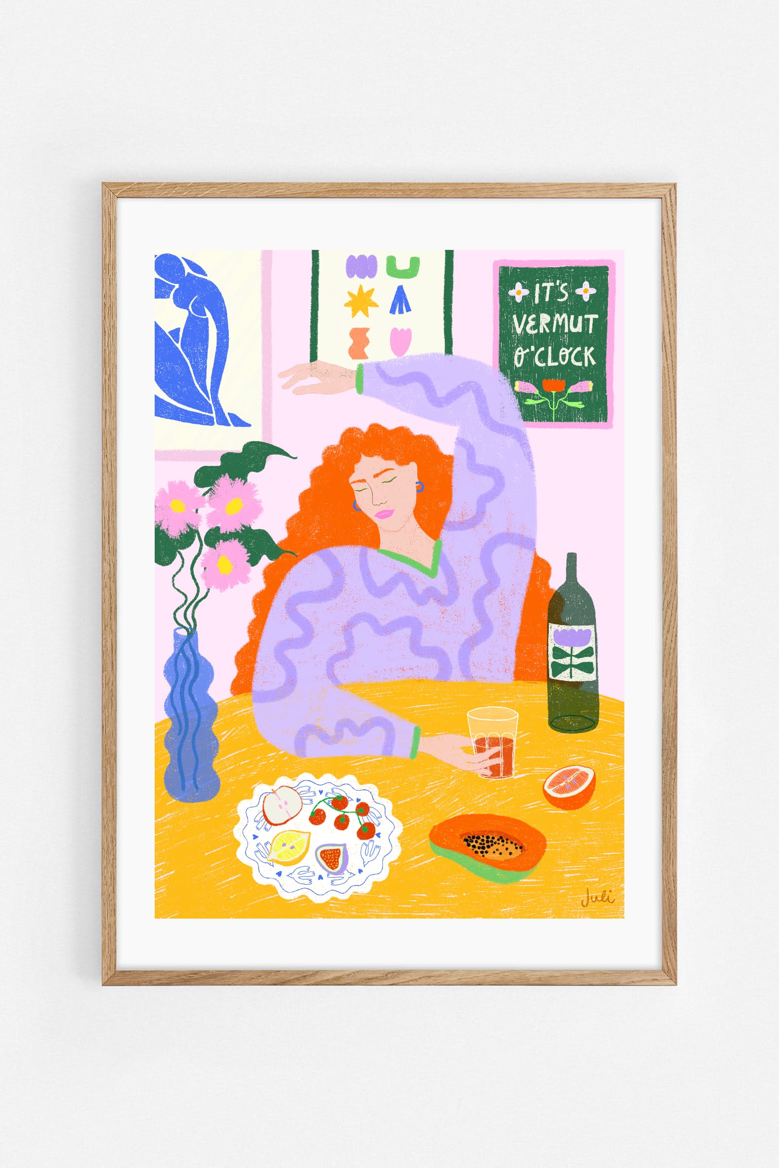 Vermut o'clock Art Print | Julieta Fama x decollective