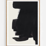 Abstract Black Brushstroke