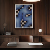 Fluid Blue Checkers