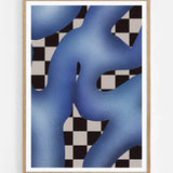 Fluid Blue Checkers