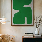 Modern Organic Green by Vitor Costa — framed art print in interior | Decollective