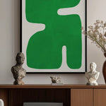 Modern Organic Green by Vitor Costa — framed art print in interior | Decollective