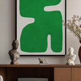 Modern Organic Green by Vitor Costa — framed art print in interior | Decollective