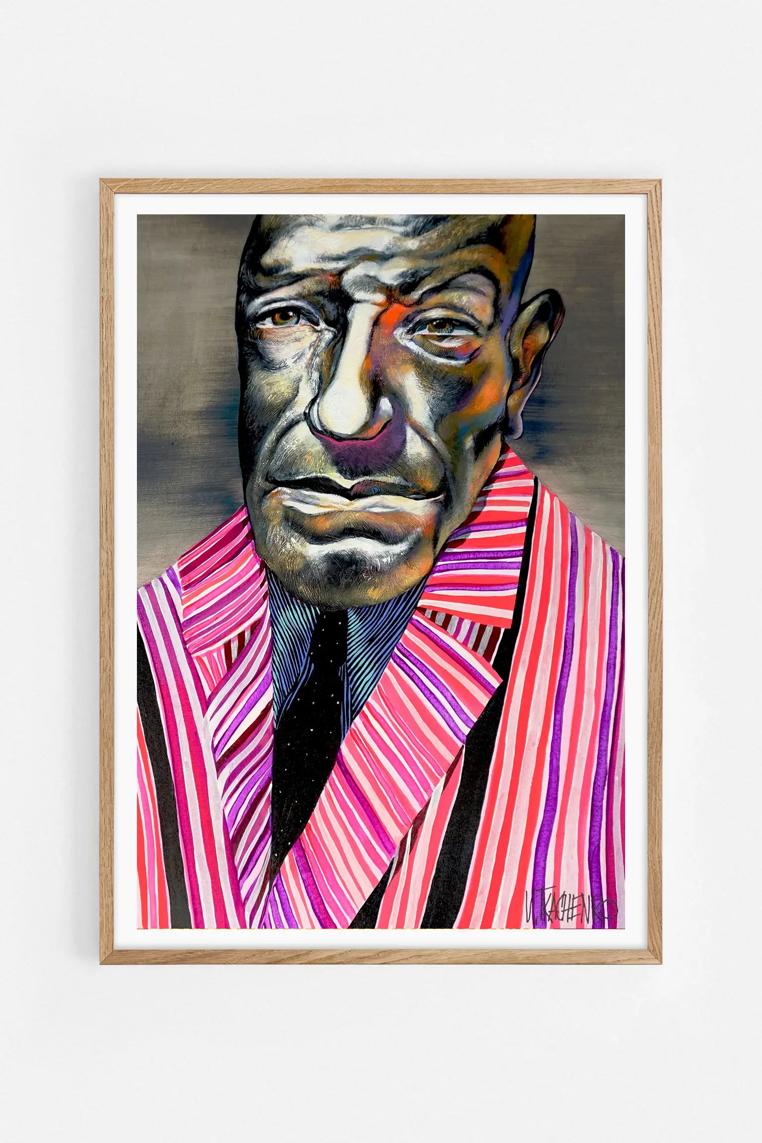 Colorful Striped Man — Illustration art print by Victor Tkachenko | Buy wall art online | Decollective