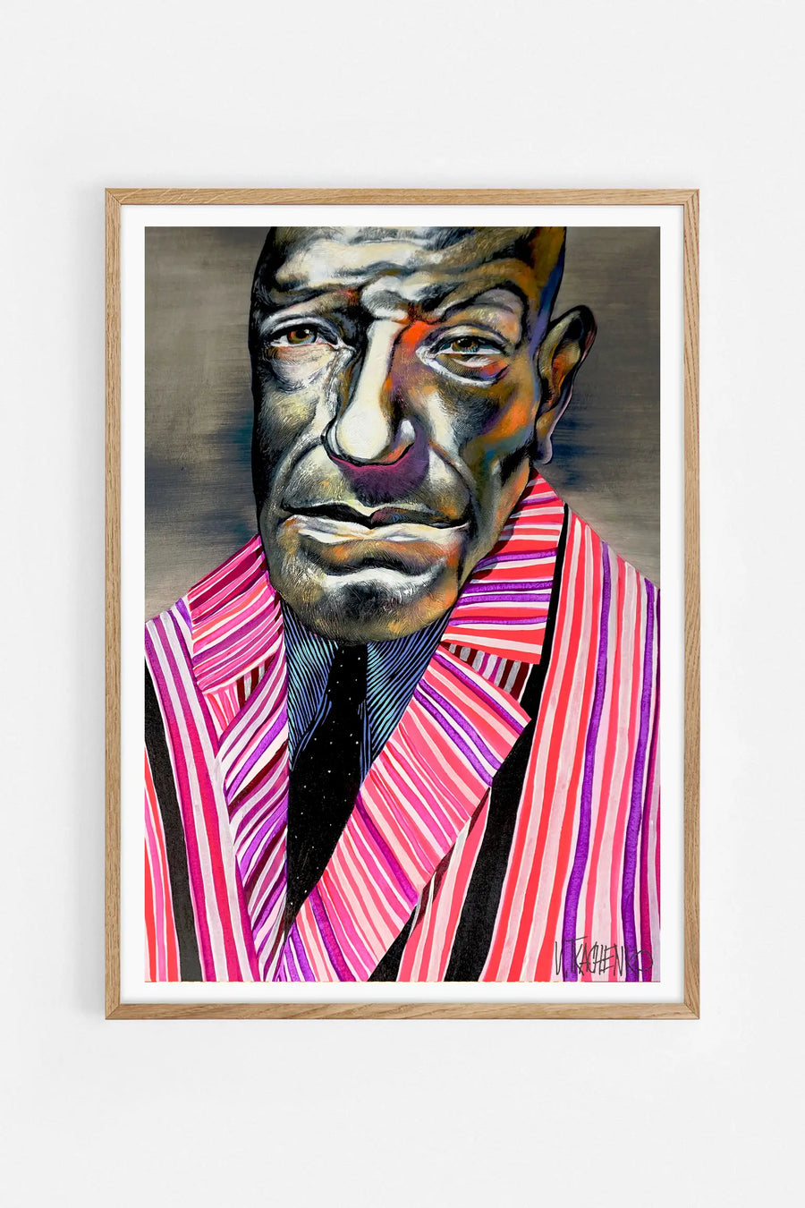 Colorful Striped Man — Illustration art print by Victor Tkachenko | Buy wall art online | Decollective