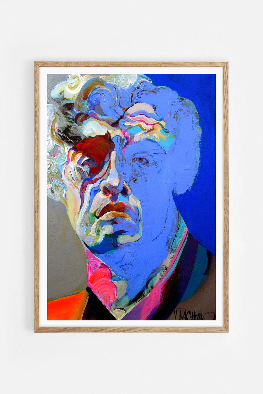 Vibrant David Portrait — Illustration art print by Victor Tkachenko | Buy wall art online | Decollective