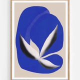 Abstract Blue Botanical Form