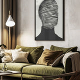 Abstract Striped Face