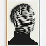 Abstract Striped Face