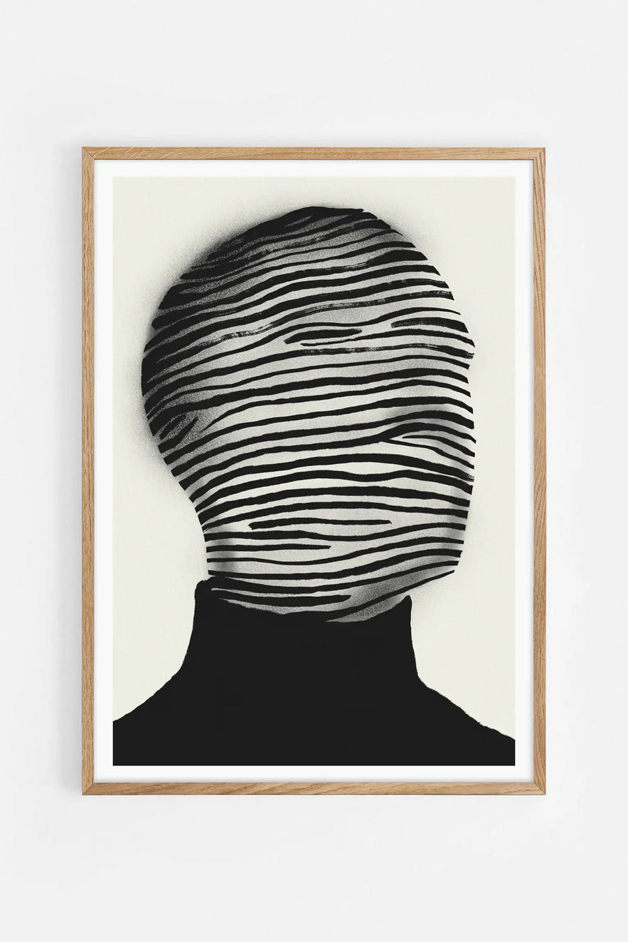 Abstract Striped Face — Illustration art print by Little Dean | Buy wall art online | Decollective