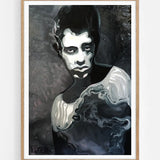 Brooding Monochrome Man — Illustration art print by Victor Tkachenko | Buy wall art online | Decollective