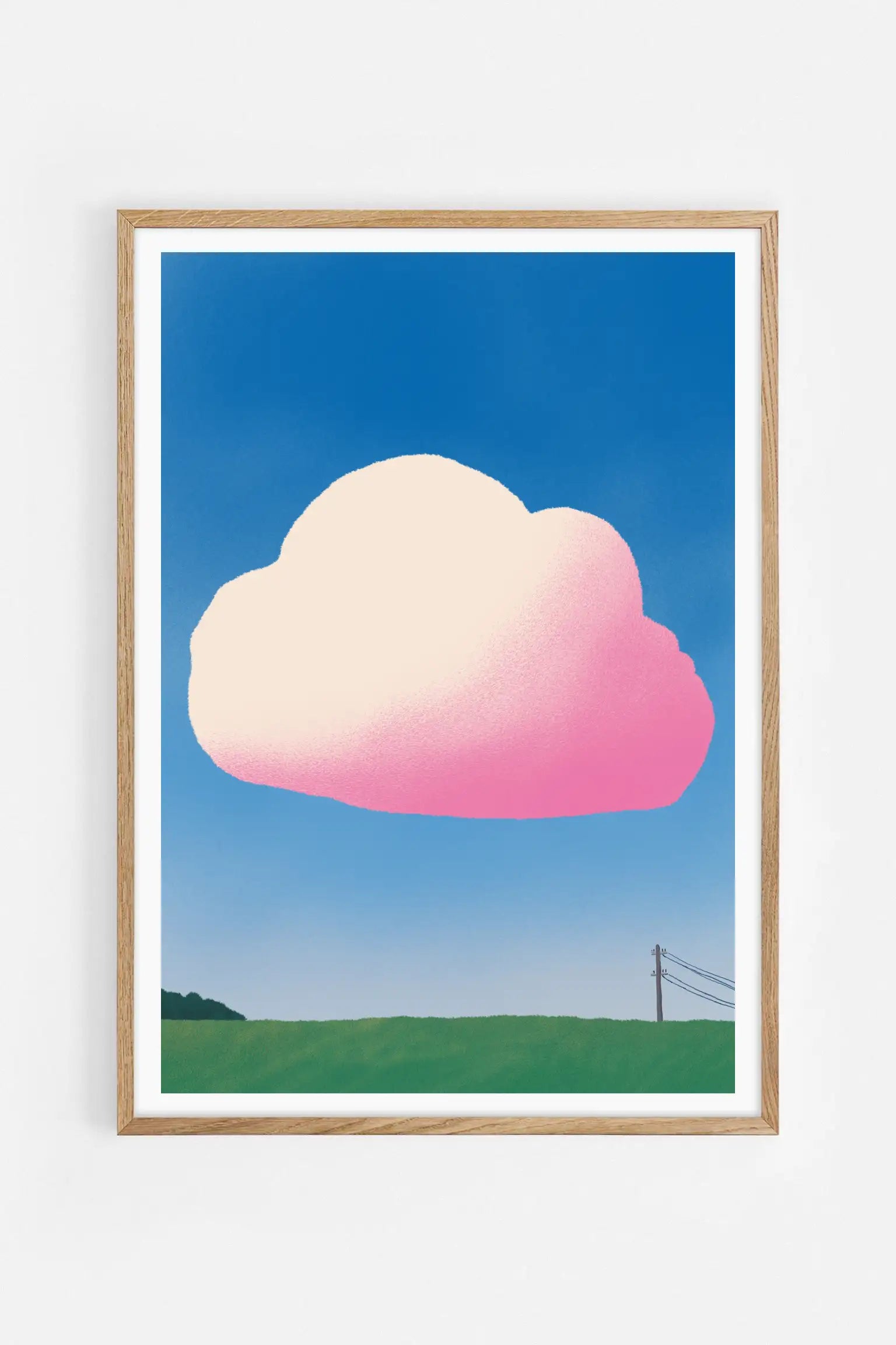 Pink Fluffy Cloud — Illustration art print by Little Dean | Buy wall art online | Decollective