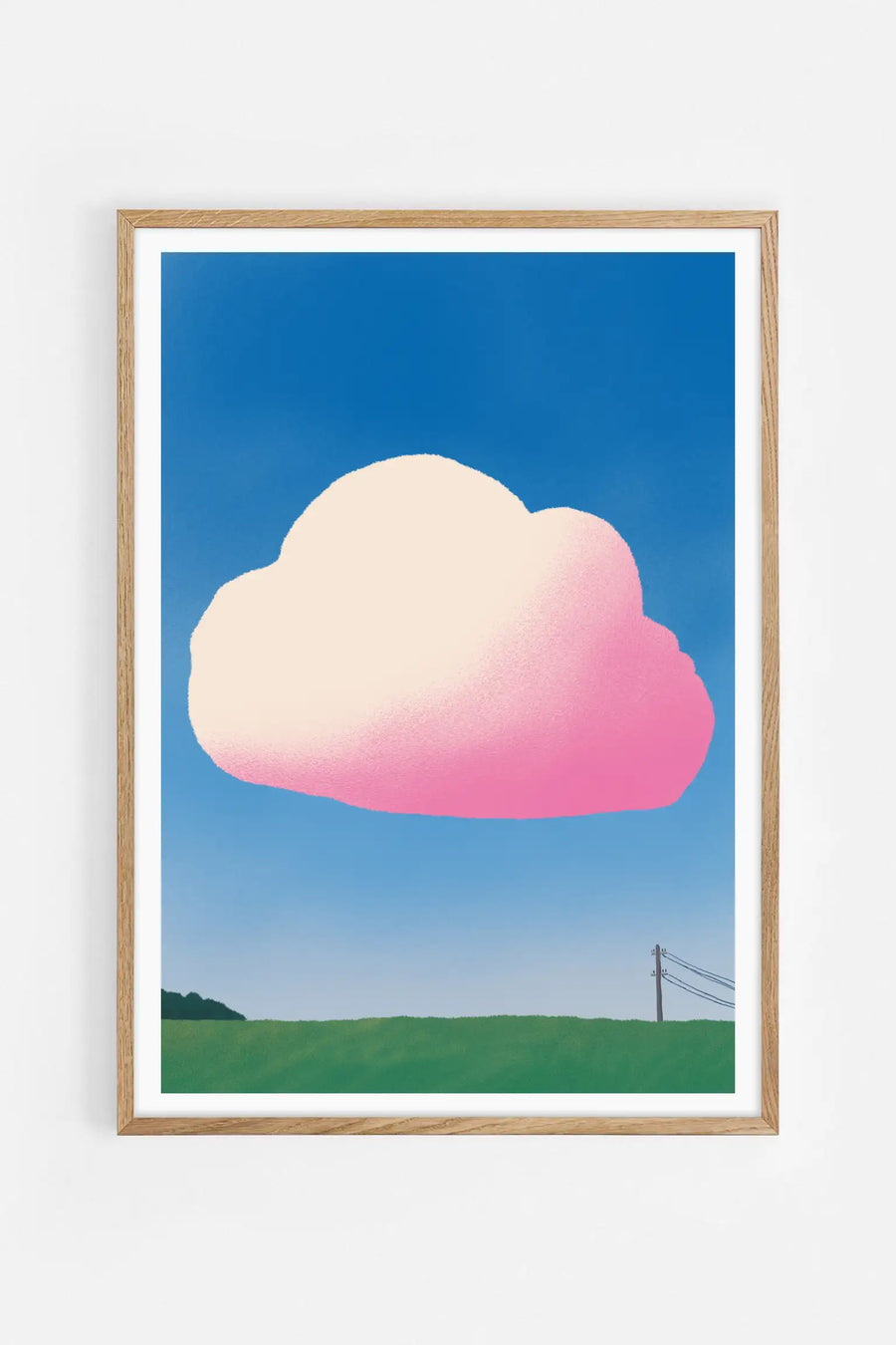 Pink Fluffy Cloud — Illustration art print by Little Dean | Buy wall art online | Decollective