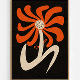 Abstract Orange Flower