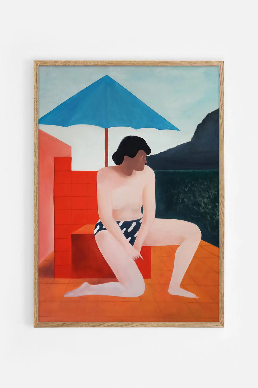 Summer Woman Ocean View — Illustration art print by Luca di Napoli | Buy wall art online | Decollective