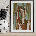 Abstract Horse Portrait by Nikita Jariwala — framed art print in interior | Decollective