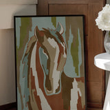 Abstract Horse Portrait by Nikita Jariwala — framed art print in interior | Decollective