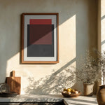 Abstract Color Blocks by Vitor Costa — framed art print in interior | Decollective