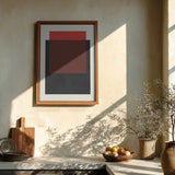 Abstract Color Blocks by Vitor Costa — framed art print in interior | Decollective