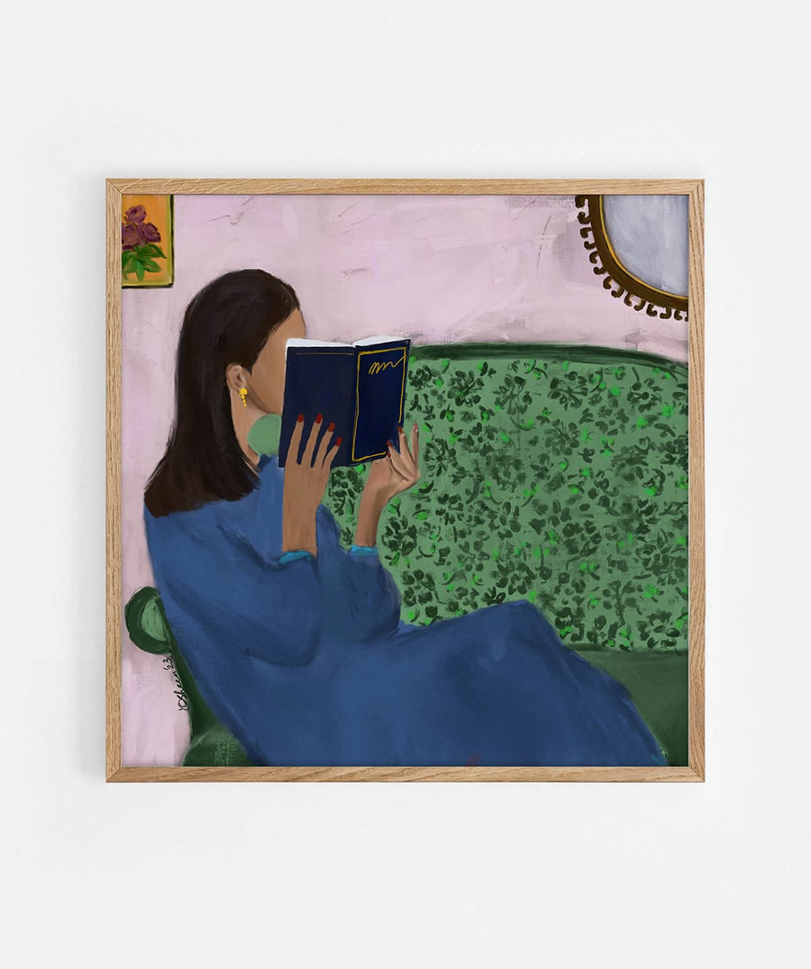 Blue book — Illustration art print by Osheen Vijin | Buy wall art online | Decollective