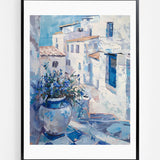 Blue flowers in a vase