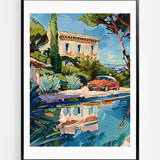 Car by the pool