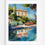Car by the pool