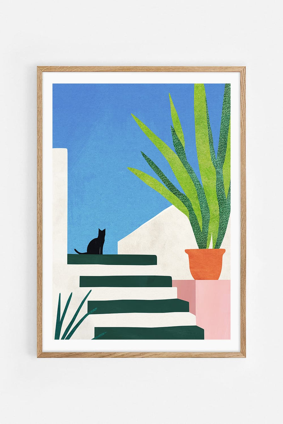 Cat, Greece — Illustration art print by Henry Rivers | Buy wall art online | Decollective