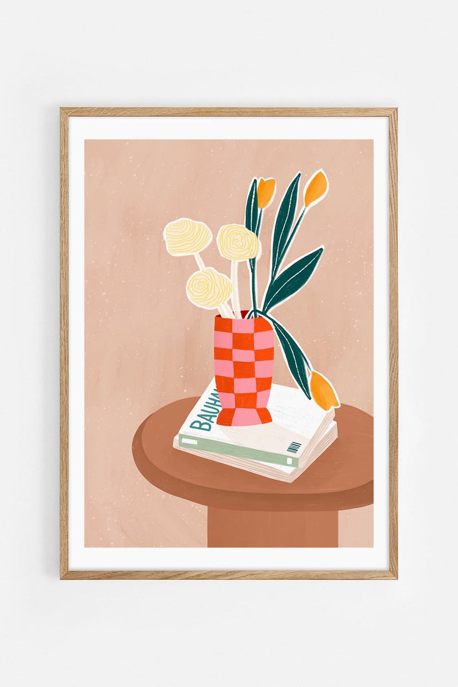 Checkered Vase — Illustration art print by Bea Müller | Buy wall art online | Decollective