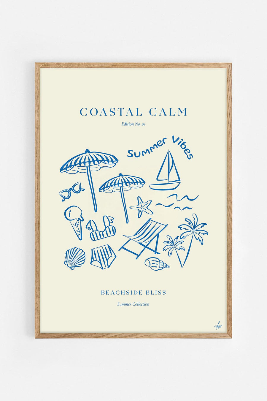 Coastal Calm — Illustration art print by Agustina Buerba | Buy wall art online | Decollective