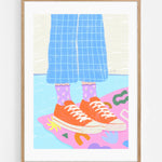 Converse y alfombra Matisse Art Print | Julieta Fama x decollective