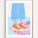 Converse y alfombra Matisse Art Print | Julieta Fama x decollective