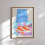 Converse y alfombra Matisse Art Print | Julieta Fama x decollective