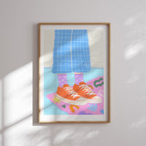 Converse y alfombra Matisse Art Print | Julieta Fama x decollective