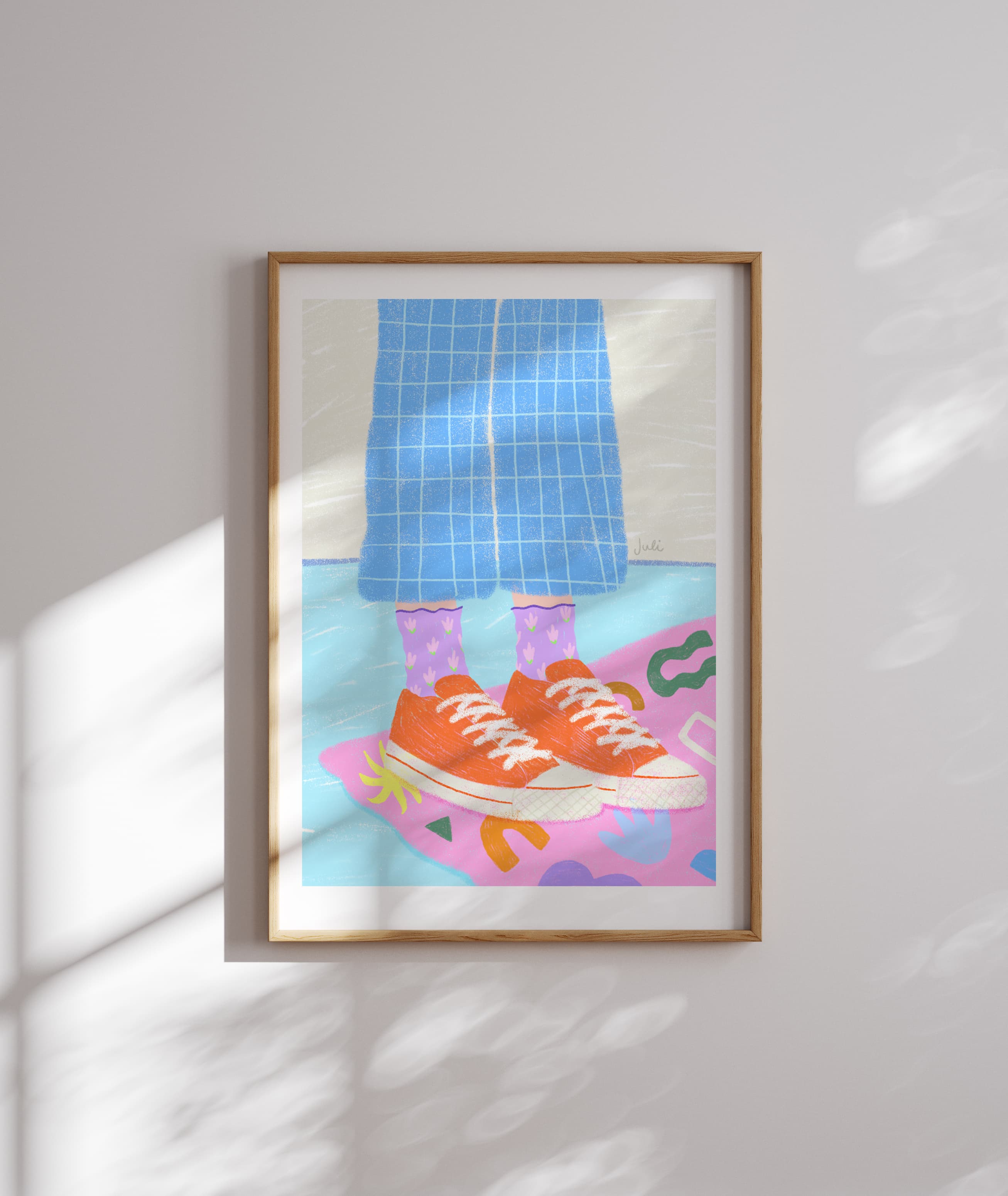 Converse y alfombra Matisse Art Print | Julieta Fama x decollective