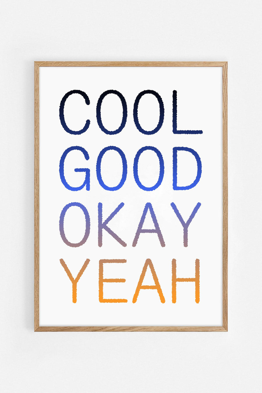 Cool, Good, Okay, Yeah — Illustration art print by Egg Doodle | Buy wall art online | Decollective