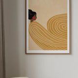 The woman with the yellow dress