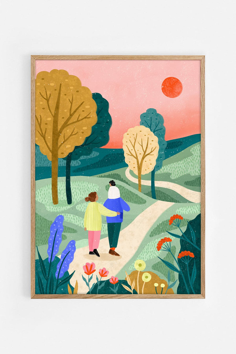 Family park walk — Illustration art print by Bea Müller | Buy wall art online | Decollective