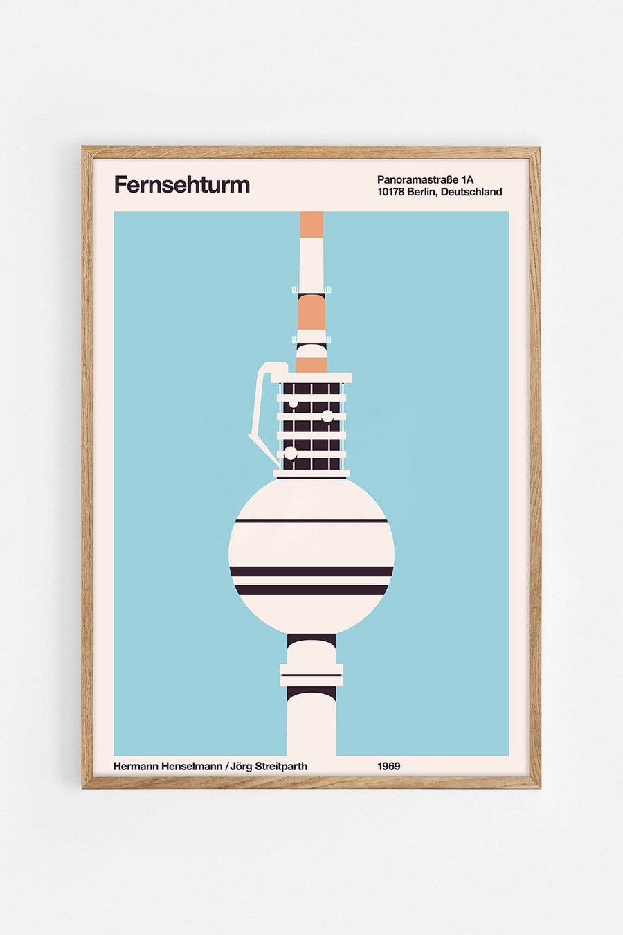Fernsehturm — Illustration art print by Florent Bodart | Buy wall art online | Decollective