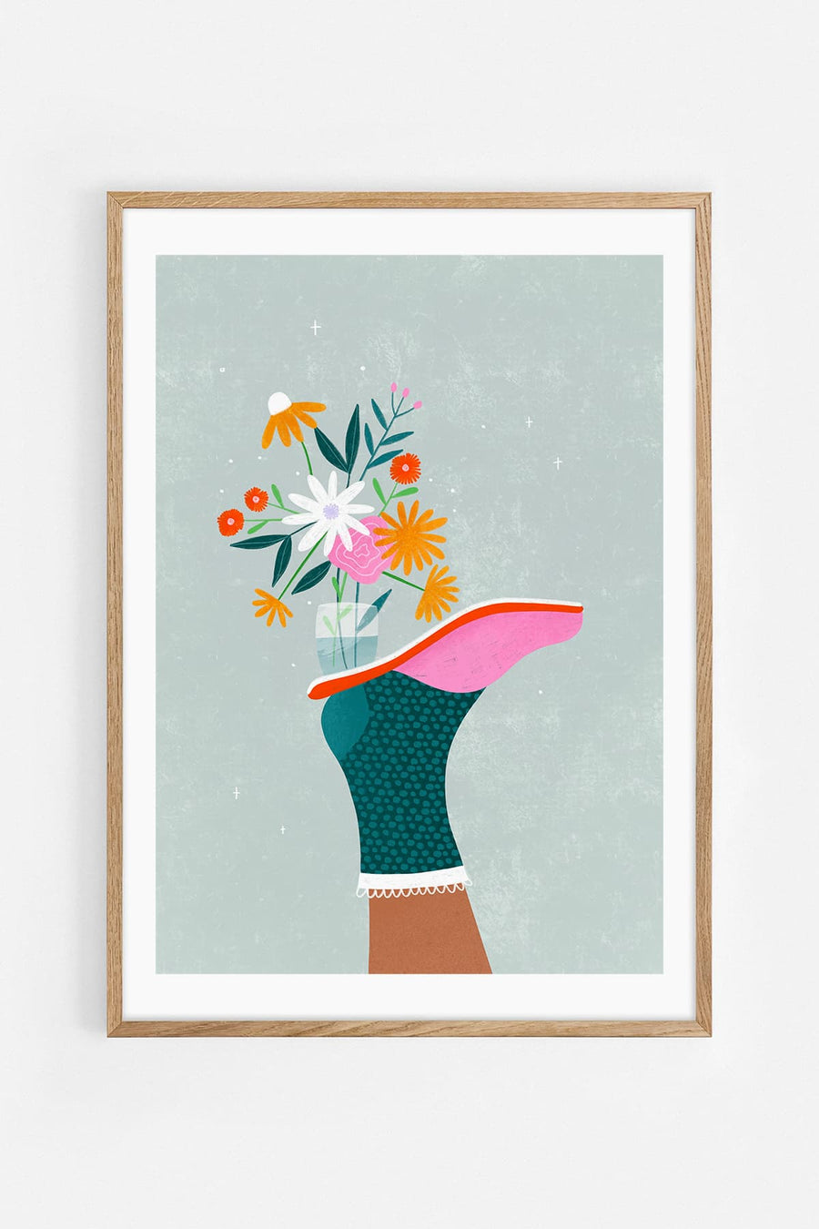 Floral Shoe — Illustration art print by Bea Müller | Buy wall art online | Decollective