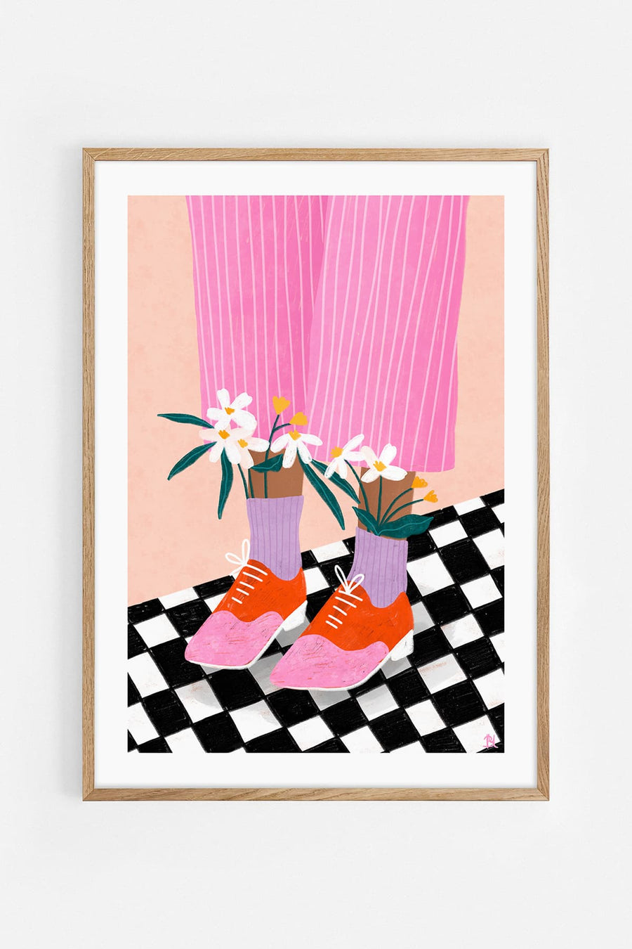Floral Sock Prodigi — Illustration art print by Bea Müller | Buy wall art online | Decollective