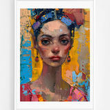 Girl with colorful hair